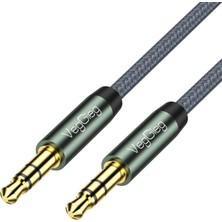 VegGieg 3.5mm Jack Trs Hi-Fi Örgülü Aux Ses Kablosu 1 Metre