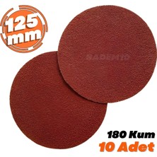 Badem10 10 Adet 125 mm Cırt Zımpara Kağıdı (150 Kum) Avuç Içi El Zımparaları Spiral Taşlama