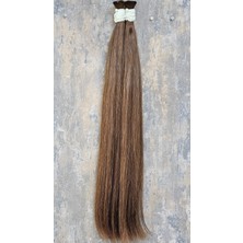 Halit Can HairKing Gerçek İnsan Saçı - Dip Üç Bir Özbek Saçı - Açık Kahve - Mikro Kaynak - 55 cm - 120 gr - 200 adet