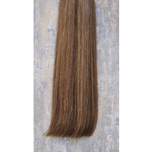 Halit Can HairKing Gerçek İnsan Saçı - Dip Üç Bir Özbek Saçı - Açık Kahve - Mikro Kaynak - 55 cm - 120 gr - 200 adet