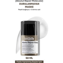 L'Oréal Professionnel Absolut Repair Molecular Tüm Yıpranmış Saçlar İçin Durulanmayan Maske 50 ml