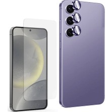 Gpack Samsung Galaxy S24 Plus Ekran Koruyucu + Kamera Lens Koruyucu Lms Lila
