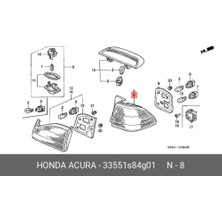 Stop Lambası Dıs Sol Japon Accord (Ch) Benzin 98-02 (Oem No: 33551-S84-G01)
