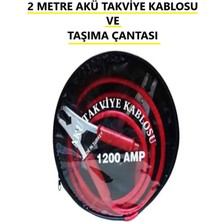 Optana Akü Takviye Aktarma Kablosu 1200 Amper Kalın Kablo 2 Metre Enerji Aktarma