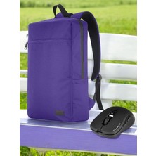 Classone Mila PR-EK103 15,6'su Geçirmez Kumaş Fermuar Notebook Sırt Çantası+Kablosuz Mouse
