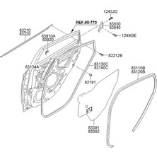 Kapı Kasa Fitili Accent 11SONRASI Blue Arka Sol (Oem No: 83110-1R0004X)