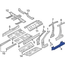 MOBIS Marşpiyel Sacı Accent 11= Blue Sağ (1 Adet) (Oem No: 71322-1RD30)