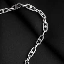 Cansum Silver Messika Model Gümüş Bileklik