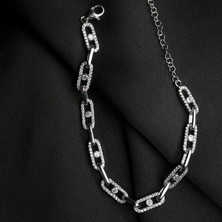 Cansum Silver Messika Model Gümüş Bileklik