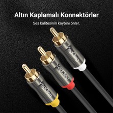 Veggieg 3 Rca To 3 Rca Ses ve Görüntü Kablosu 3 Metre