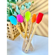 Mottogo 5'li Mini Bambu Spatula Seti | Silikon Pişirme Seti