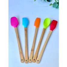 Mottogo 5'li Mini Bambu Spatula Seti | Silikon Pişirme Seti