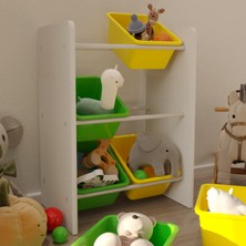 Flinder 6 Sepetli Çok Amaçlı Oyuncak Dolabı Montessori Dolap