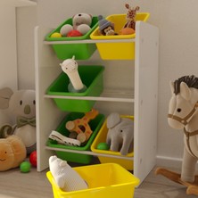 Flinder 6 Sepetli Çok Amaçlı Oyuncak Dolabı Montessori Dolap