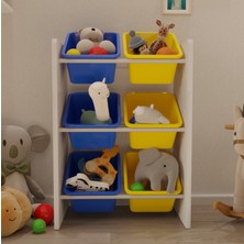 Flinder 6 Sepetli Çok Amaçlı Oyuncak Dolabı Montessori Dolap
