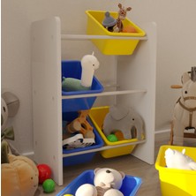 Flinder 6 Sepetli Çok Amaçlı Oyuncak Dolabı Montessori Dolap