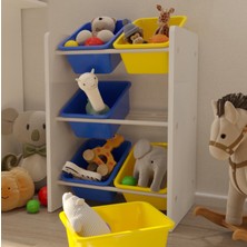Flinder 6 Sepetli Çok Amaçlı Oyuncak Dolabı Montessori Dolap