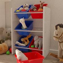 Flinder 6 Sepetli Çok Amaçlı Oyuncak Dolabı Montessori Dolap