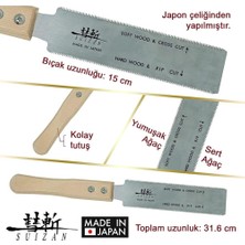 Suizan Mini Ryoba Japon Testeresi Çift Taraflı 15 cm Ahşap Saplı