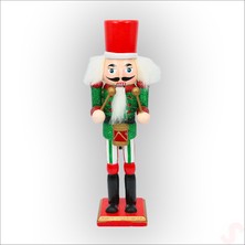 Süsle Bebek ve Parti Kurşun Asker, Ahşap Fındıkkıran 18CM - Davulcu
