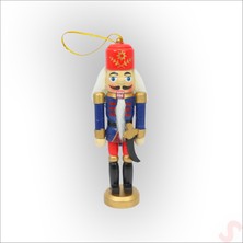 Süsle Bebek ve Parti Kurşun Asker, Ahşap Fındıkkıran 13CM - Kılıçlı Lacivert