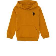 U.S. Polo Assn. Erkek Çocuk Hardal Basic Kapüşonlu Sweatshirt 50289134-VR072