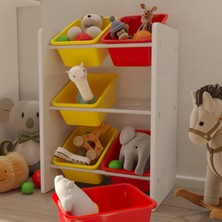 Flinder 6 Sepetli Çok Amaçlı Oyuncak Dolabı Montessori Dolap