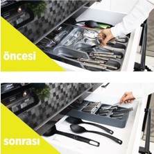 Omilife 9 Bölmeli Çekmece Kaşıklık Geniş Çok Amaçlı Çekmece Düzenleyici Çatal Kaşık Bıçak Organizer