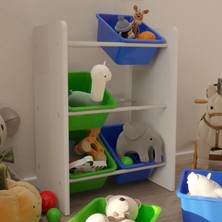 Flinder 6 Sepetli Çok Amaçlı Oyuncak Dolabı Montessori Dolap