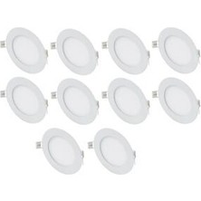 10 Adet 6 Watt Panel LED CT-5145 - Beyaz Alüminyum Kasa