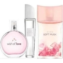Avon Kadınlar İçin Pur Blanca Soft Musk ve Wish Of Love EDT Parfüm Seti 50 ml Hacim