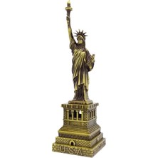 Tunç  Usa Amerika Özgürlük Heykeli 32cm Biblo Ev Ofis Dekoru Süsü Hediyelik Eşya
