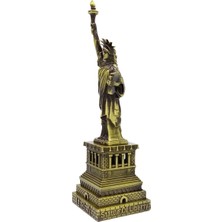 Tunç  Usa Amerika Özgürlük Heykeli 32cm Biblo Ev Ofis Dekoru Süsü Hediyelik Eşya
