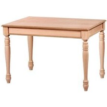 Mkd - Msa 194 / 110 cm Sabit Tornalı Yemek Masası Cilasız Ahşap