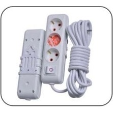 Asel Anahtarlı 3'lü 2 Metre Topraklı Grup Priz