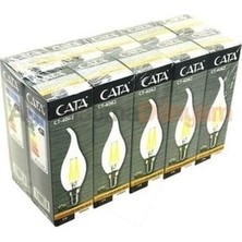 4W LED Filament Kıvrık Buji Ampul CT-4062 Gün- Işık 10 Lu Paket