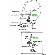 Cam Krikosu Corolla Manuel  98-02 Arka Sol (Oem No: 69840-12290)