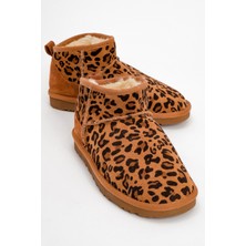 Luvi Zaz Taba Desenli  Deri Kadın Bilekte Bot