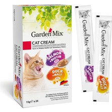 Garden Mix Kedi Kreması XXL Somon Ördek 24 x 15 gr x 1 Adet
