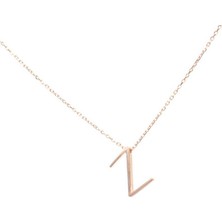 Nusret Takı 925 Ayar Gümüş 3 Boyutlu Z Harfi Kolye