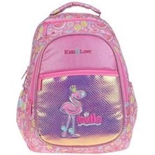 Kaukko Kids Love Sırt Çantası Aynalı Simli Flamingo L5098