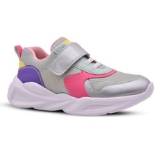 Kids A More Roya Tek Cırtlı Air File Detaylı Anatomik Kız Çocuk Spor Ayakkabı Gümüş Rengi