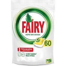 Fairy Hepsi Bir Arada 60 Yıkama Bulaşık Makinesi Deterjanı Kapsülü Limon Kokulu