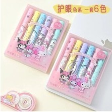 Kuromi Hello Kitty 6'lı Fosforlu Kalem