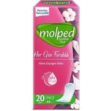 Molped 20 Adet İnce Günlük Ped Nefes Alabilen Yüzey ile Gün Boyu Konfor Sunar