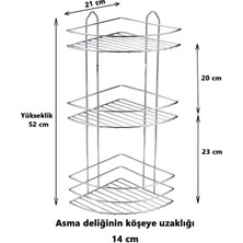 Le Touche Yapışkanlı Banyo Düzenleyici Ömür Boyu Paslanmaz Duş Rafı Siyah