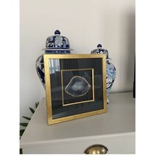 Agate 8 Maison Tablo Doğal Akik Taş Çerçeveli 30*30