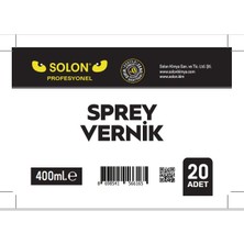 20 Adet (1 Koli) Profesyonel Parlak Sprey Vernik 400 ml