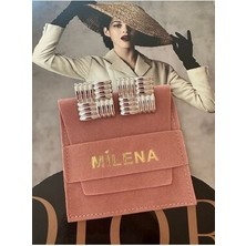 Milena Istanbul Kare Şeklinde Kendinden Çizgili Küpe - Silver