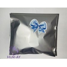 HUR-AY PACK 25X35 cm Lux Gümüş Gri Metalize Hediye Poşeti / Hediye Paketi / 10  Adet